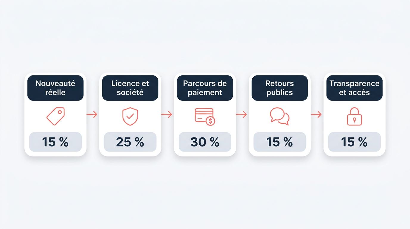 Méthode d’évaluation des nouveaux casinos avant leur classement.
